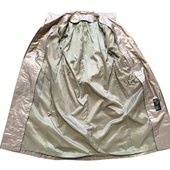 VTG 90s MISTY VALLEY Trench Coat Raincoat in Metallic Bronze SZ M - Picture 8 of 12